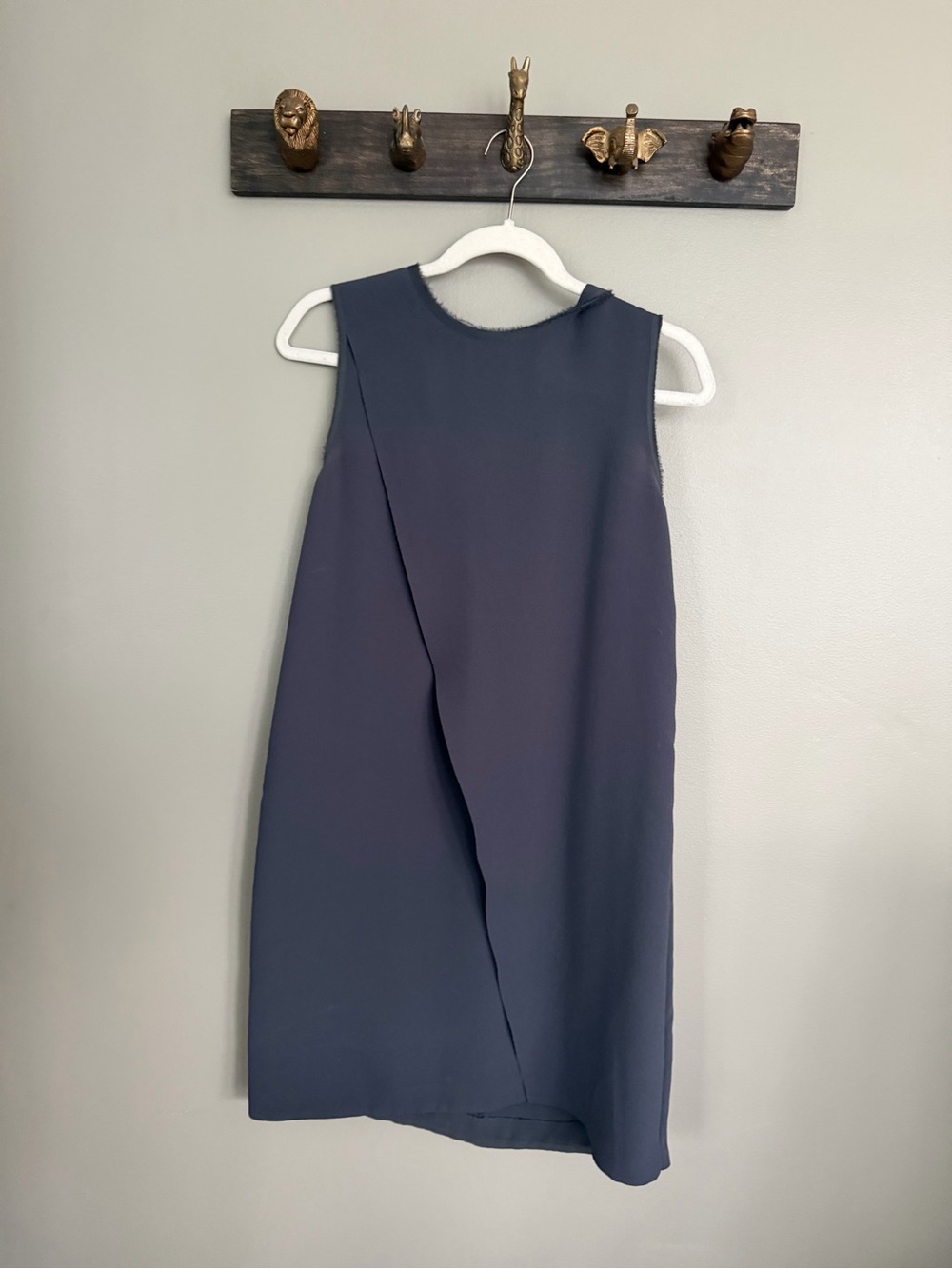Vince Sleeveless Navy Shift Dress